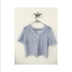 Pin stripe sheer blouse